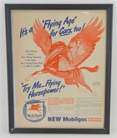 * Vintage 1940's Pegasus Mobil Gas Advertisement