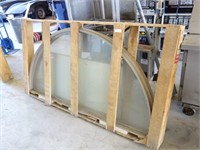 Crated Half Moon Window