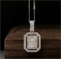 0.3ct Natural Diamond Pendant, 18k gold