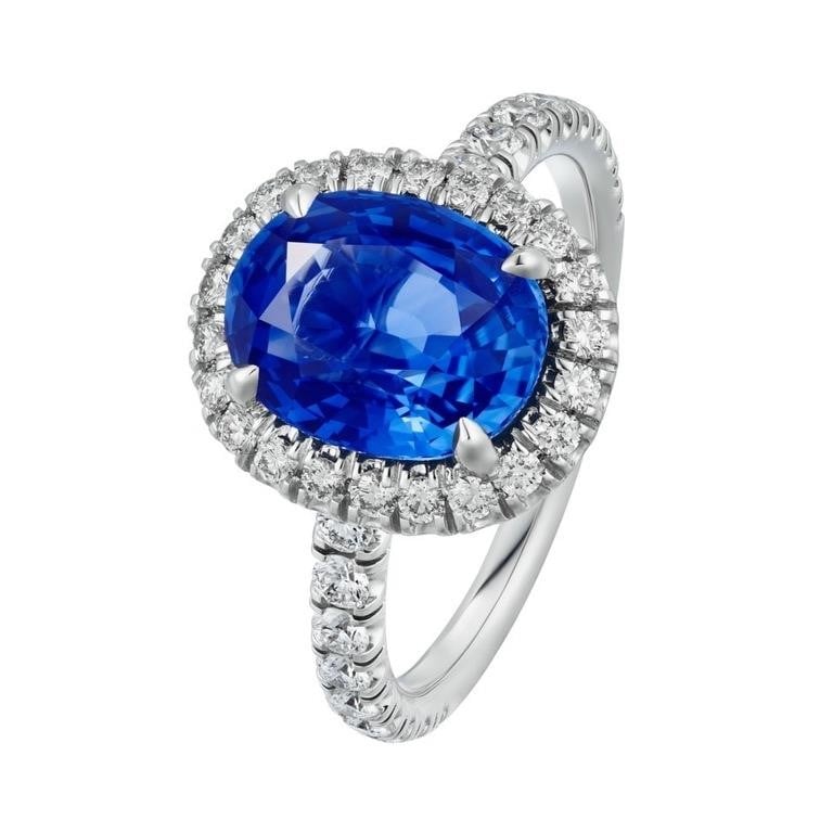 1.5ct Natural Sapphire Ring, 18k gold