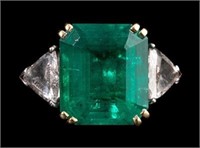 4.5ct Colombian Emerald Ring, 18k gold