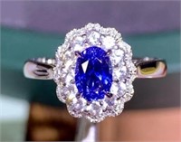 0.91ct Natural Sapphire Ring, 18k Yellow Gold