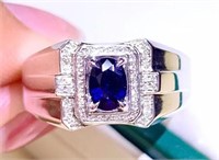0.6ct Natural Sapphire Ring, 18k Yellow Gold