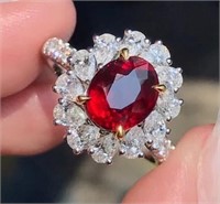 3.02ct Natural Pigeon Blood Ruby Ring, 18k gold