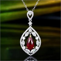 1.15ct Pigeon Blood Ruby Pendant, 18k Yellow Gold