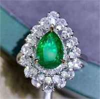 1.26ct Natural Emerald Ring18k gold