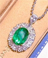 2.95ct Natural Emerald Ring, 18k gold