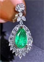 1.79ct Natural Emerald Pendant, 18k gold