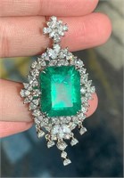 13.8ct Natural Emerald Ring, 18k gold