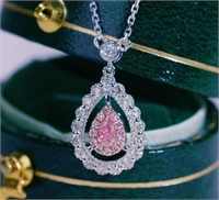 0.1ct Natural Pink Diamond Pendant
