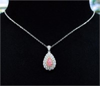 0.2ct Natural Pink Diamond Necklace, 18k gold