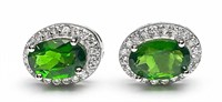 Natural Diopside Earrings 925 Silver