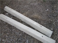 2pc Concrete Parking Lot Curb Stoppers - 5ft