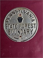 Pennsylvania State Forest Boundary Sign