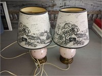 Pair of Lamps and Shades