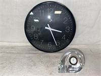 Quartz Black Wall Clock & Paper Weight Clock