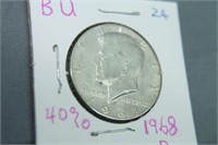 1968 40% Kennedy Half Dollar