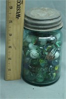 Vintage Mason Jar w/ Marbles
