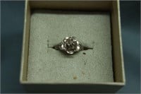 Gorgeous Vintage Sterling Silver Rose Ring