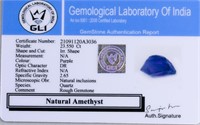 23.55ct Purple Natural Amethyst GLI