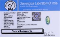 10.15ct Oval Cut Natural Labradorite GLI