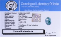 19.60ct Oval Cut Natural Labradorite GLI