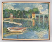 French Oil on Canvas Signed Claude Monet