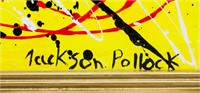 American Oil on Canvas Signed Jackson Pollock