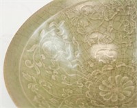 Chinese Longquan Carved Bowl Ming Style