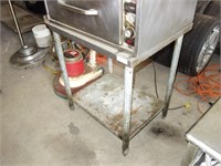 Stainless Table with Galvanized Undershelf