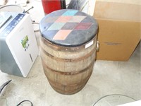 Whisky Barrel Chair/Storage