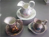 Three (3) Small Pitcher and Basin Sets