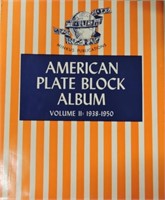 US plate block album 1938-50