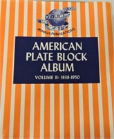 US plate block album 1938-50