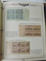 US stamp plate block album 1944-69