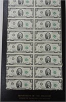 Page of 16 uncut 1976 $2 FRN