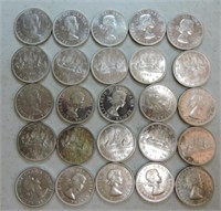 Lot of 25 - 1963 BU Canada dollars