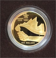 1987 Canada $100 gold proof, Olympic