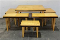 (6) Wooden Display Tables