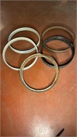 Antique Metal Wheel Rings