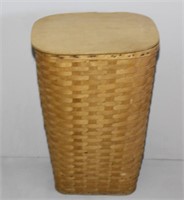 Red Man woven basket style clothes hamper USA