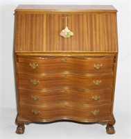 antique mahogany ball and claw secretary desk