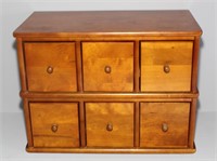 modern solid maple apothecary chest
