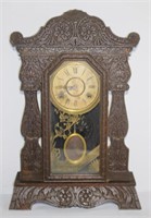 antique oak mantel clock parts only orig, finish
