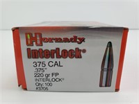 Hornady Interlock .375 Cal 220 gr. FP 100 Count
