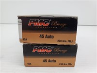 100 - PMC Bronze .45 Auto Cartridges