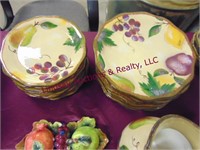 Clay Art Florentine Hand Painted Fruit Pattern