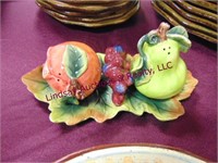 Clay Art Florentine Hand Painted Fruit Pattern