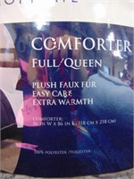 Colormate Comforter, Full/Queen Plush Faux