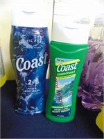 5 bottles of Coast Hair body wash, 18 fl oz